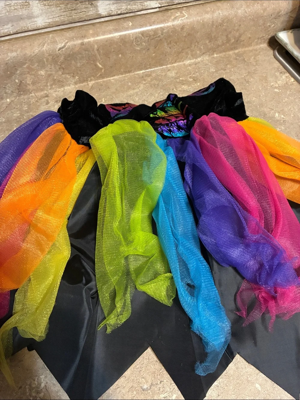 Halloween Rainbow Foil Skeleton Size Large 10-12 Costume -